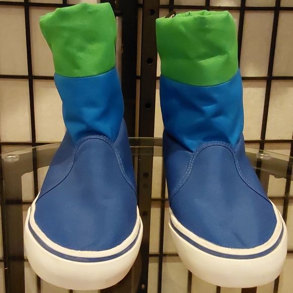 Adidas Vulc Rain Winter Boots Boys Youth Blue Green Booties Size US 3 1/2, UK 3 - Picture 2 of 8